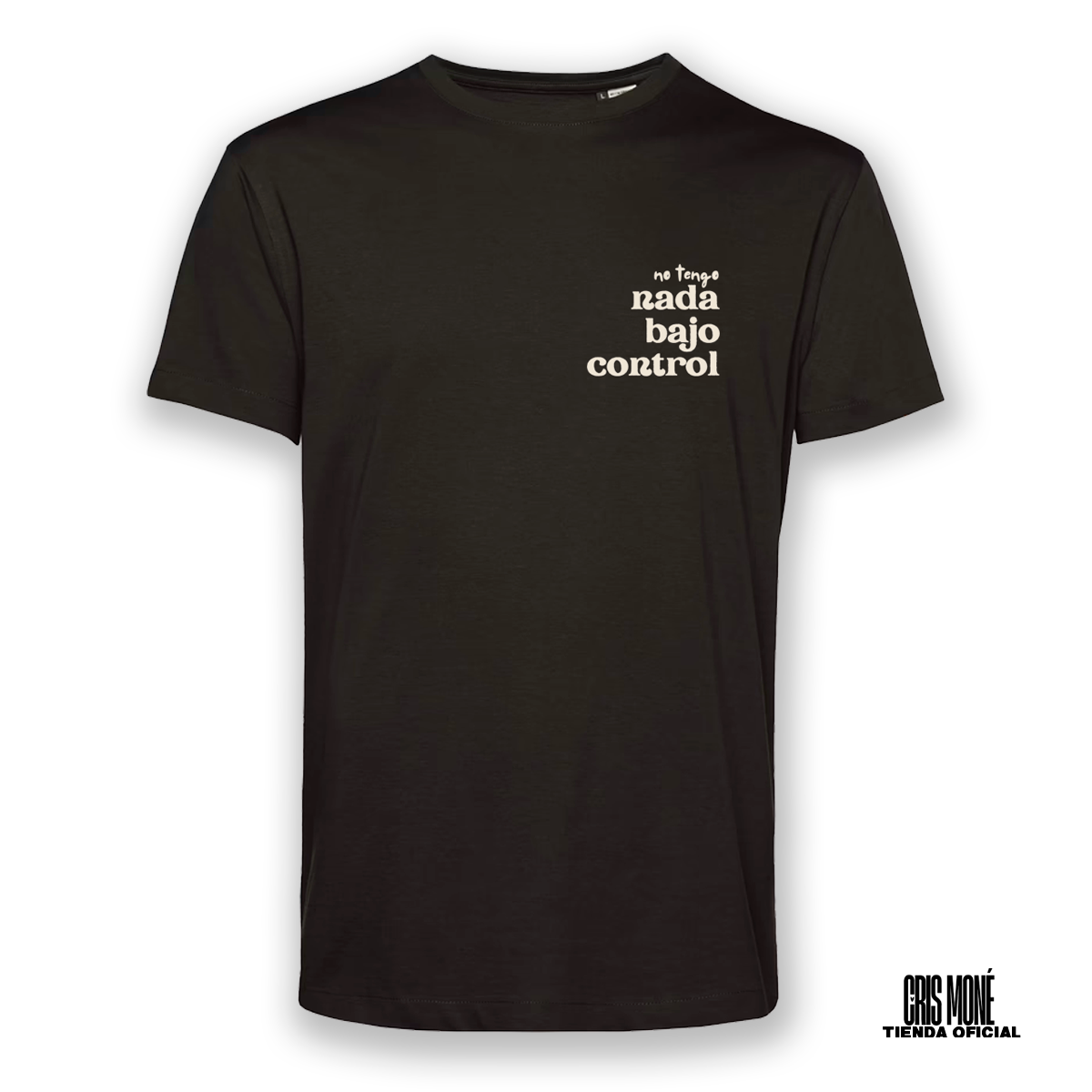 Camiseta negra "Nada Bajo Control" - Cris Moné